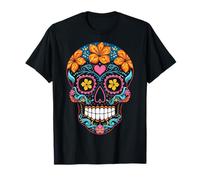 Calavera di Halloween Sugar Skull Maglietta