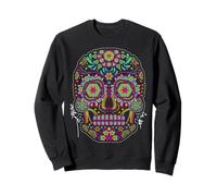 Calavera Huichol Day The Dead Sugar Skull Dia De Los Muertos Felpa
