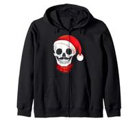 Calavera Navidad - Babbo Natale con Teschio Felpa con Cappuccio
