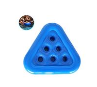 Calayu - Portabibite gonfiabile, a forma di triangolo, per piscina, sottobicchiere da 6 fori