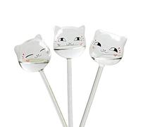 Calayu - Set di 3 sfere di irrigazione a forma di gatto, per piante in vaso, per piante da appendere