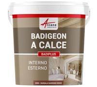 Calce a pennello per muri esterni e interni - BADIPLUS - 20 kg (fino a 100 m²) Marsala Bruno Rosso - ARCANE INDUSTRIES