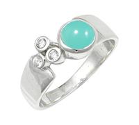 Calcedonio acqua Anello placcato argento donna Gioielli C1152CE_51 (16.2)