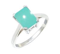 Calcedonio acqua Anello placcato argento donna Gioielli C1157CE_54 (17.2)