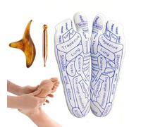 Calcetines Reflexología Pies - Set Acupresión Manual, Zonas Meridiano Corporal | Tela Cómoda Elástica Diagrama Impreso Alta Precisión, Accesorio Fatiga Producto Ideal Masajes Relajación Diario