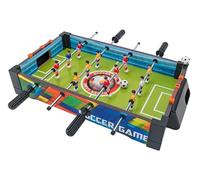 Calcetto da Tavolo in Legno - Dimensioni 51 x H 10 x 31 cm - 2 Aste con Manopola per lato - Ideale per 2 giocatoli - Portatile - Calcetto Bambini 3 anni - Globo Giocattoli - Family Games 42181
