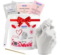 CALCHI ARTISTICI Kit XL Calco Mani Coppia 3D con Gesso e Alginato per Adulti e Bambini Idea Regalo per Coppie e Famiglia per lei e lui Fidanzati Matrimonio Anniversario Compleanni