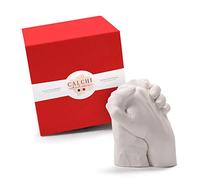 Calchi Italiani Kit Calco Mani Coppia 3D Premium - LOVE BOX Red Edition - Set Completo per 2 Persone (Adulti o Adulto+Bambino) - Regalo Originale per Natale, Anniversario, Matrimonio, San Valentino