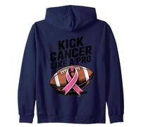 Calcia Il Cancro Come Un Coraggio di Calcio Professionista Felpa con Cappuccio