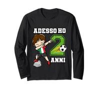Calciatore Adesso Ho 2° anni compleanno bandiera italiana Maglia a Manica