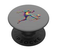 Calciatore Rana Art Paint Splatter PopSockets PopGrip Adesivo