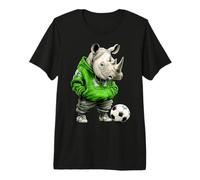 Calciatore Rinoceronte Maglietta Premium