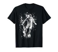 Calciatore Sport Calcio Acquerello Art Vintage Maglietta