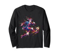 Calciatore Thomas Jefferson Art Paint Splatter Maglia a Manica