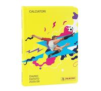 CALCIATORI PANINI - Diario Scuola 2025-2026, Agenda Scolastica Giornaliera per Bambini e Ragazzi, con Copertina Rigida e 352 Pagine Colorate con Storie di Calcio e Figurine, 13 x 17.8 cm, Giallo