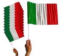 Calcio 2025-10 Bandiere Italia Con Asta - Bandiere 30x45cm (Asta 60cm) Campionato Napoli (BANDIERA ITALIA CON ASTA)