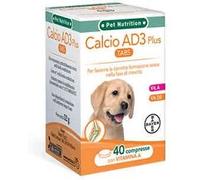 Bayer Calcio AD3 Sviluppo Mangime Complementare per Cani, 40 compresse