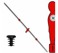 Calcio Balilla asta portiere rosso passante (uscente) universale mm.16