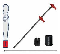 Calcio Balilla asta terzini rossi rientrante mm16 + astina interna