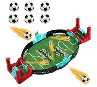 Calcio Balilla Bambini, Mini Giochi da Calcio Balilla, Gioco da Calcio Balilla Interattivo con 6 Palline, Tavoli da Calcio Balilla Portatili e Leggeri Feste Regali per Bambini di 4 Anni [Rossa-Blu]