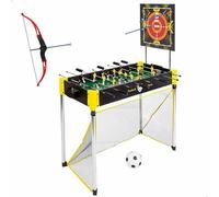 COLORBABY CB Games, Tavolo multigioco 5 in 1, Calcio balilla, Ping-Pong, Hockey, Tiro con l'arco, 92 x 41 x 61 cm, Calcio balilla per bambini, Regalo per tutta la famiglia (85419)