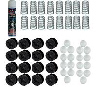 Calcio Balilla Kit x aste uscenti m.16 16 boccole 16 molle lubrificante palline