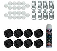 Calcio Balilla kit x aste uscenti m.16 8 boccole 8 molle palline lubrificante