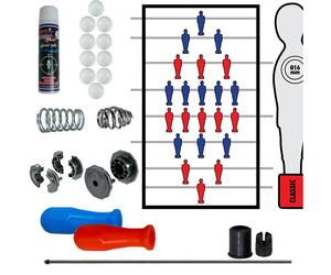 Calcio Balilla otto (8) aste rientranti diam. m.16 accessori manopole A97 R-B