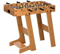 HOMCOM Calcio Balilla Compatto in Legno, Biliardino Salvaspazio con 6 Aste, 18 Giocatori e Segnapunti, 69x37x70cm Aosom