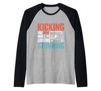 Calcio Calcio E Correre Mentre Guardando Stunning Maglia con Maniche Raglan