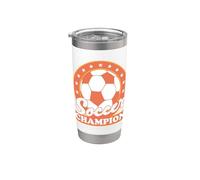 Calcio "Campione di calcio" Bicchiere termico in acciaio inox doppia parete