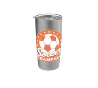 Calcio "Campione di calcio" Bicchiere termico in acciaio inox doppia parete