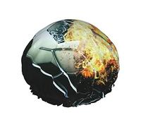 Calcio che passa attraverso la porta Cuffia da impermeabile, Cuffia elastica per capelli da bagno Protezione ambientale Cuffia da bagno per capelli, Doppio strato impermeabile Cappello da doc