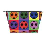 Calcio colorato, Borsa da toilette Borsa per trucco Borsa per cosmetici Borsa da toilette da viaggio portatile