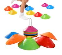 Calcio Cones with Holder - 50 pezzi Stackable Portable Colorful Equipment, Lightweight Disc Marker Set Durevole Training Accessories, Agility Speed Practice Drill Tools | Calcio Baseball