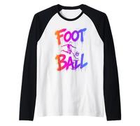 Calcio Cool Graffiti Urban Streetwear Calcio Atleta Maglia con Maniche Raglan