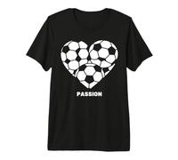 Calcio Cuore Passione Calcio Amante Calcio Calcio Maglietta Premium