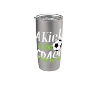 Calcio da calcio "Kick In The GrASS" Bicchiere termico in acciaio inox doppia parete