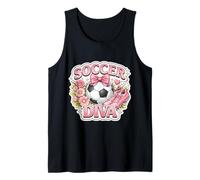 Calcio Diva Ragazza Giocatore Amante Donna Allenatore Fan Calcio Mamma Canotta