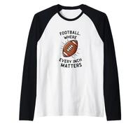 Calcio Dove Ogni Centimetro Conta Giocatore di Squadra Sportiva Maglia con Maniche Raglan