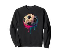 Calcio Drip Soccer Player Cool Teen Boys Soccer Ball Drip Felpa