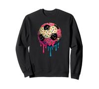 Calcio Drip Soccer Player Cool Teen Boys Soccer Ball Drip Felpa