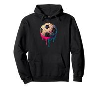 Calcio Drip Soccer Player Cool Teen Boys Soccer Ball Drip Felpa con Cappuccio