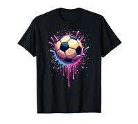 Calcio Drip Soccer Player Cool Teen Boys Soccer Ball Drip Maglietta