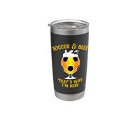 Calcio E Birra Ecco Perché Sono Qui. Bicchiere Di Birra Divertente Bicchiere termico in acciaio inox doppia parete