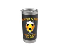 Calcio E Birra Ecco Perché Sono Qui. Bicchiere Di Birra Divertente Bicchiere termico in acciaio inox doppia parete