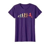 Calcio Evoluzione retrò Regalo per Calciatori Maglietta, Donna, Viola, L