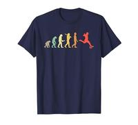 Calcio Evoluzione retrò Regalo per Calciatori Maglietta, Uomo, Navy, 3XL