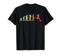 Calcio Evoluzione retrò Regalo per Calciatori Maglietta, Uomo, Nero, L