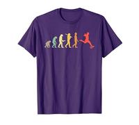 Calcio Evoluzione retrò Regalo per Calciatori Maglietta, Uomo, Viola, S